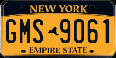 NY license plate GMS9061