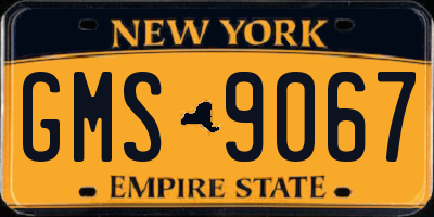 NY license plate GMS9067