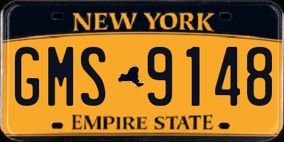 NY license plate GMS9148