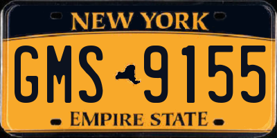 NY license plate GMS9155