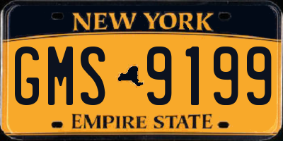 NY license plate GMS9199