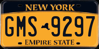 NY license plate GMS9297