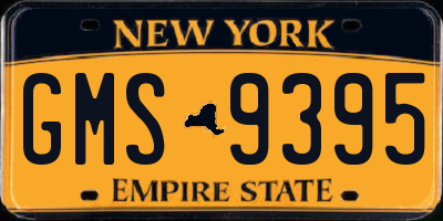 NY license plate GMS9395