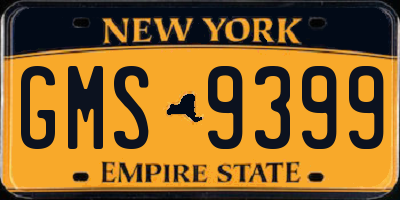 NY license plate GMS9399