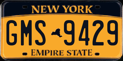 NY license plate GMS9429