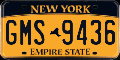 NY license plate GMS9436
