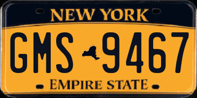 NY license plate GMS9467