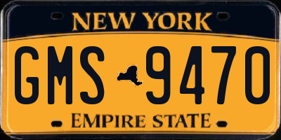 NY license plate GMS9470