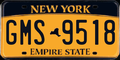 NY license plate GMS9518