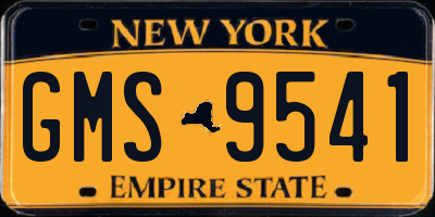 NY license plate GMS9541