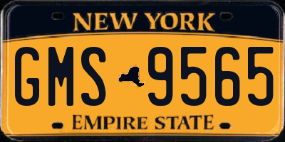 NY license plate GMS9565