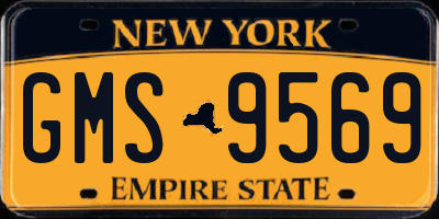 NY license plate GMS9569