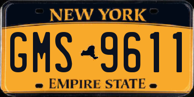 NY license plate GMS9611