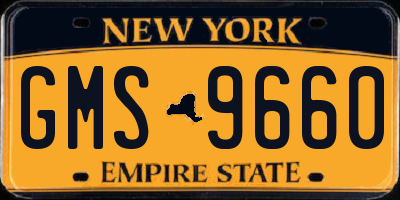 NY license plate GMS9660