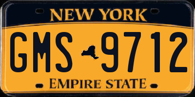 NY license plate GMS9712