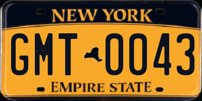NY license plate GMT0043