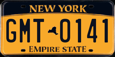 NY license plate GMT0141