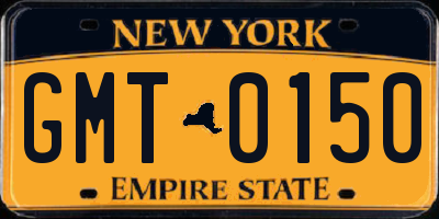 NY license plate GMT0150