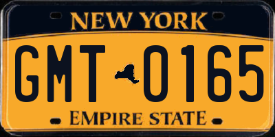 NY license plate GMT0165