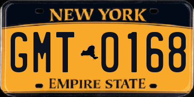 NY license plate GMT0168
