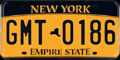 NY license plate GMT0186