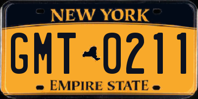 NY license plate GMT0211