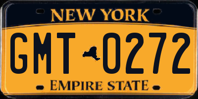 NY license plate GMT0272