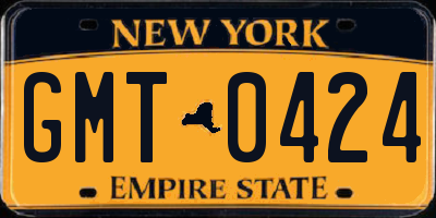 NY license plate GMT0424