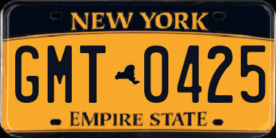 NY license plate GMT0425