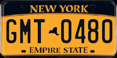 NY license plate GMT0480