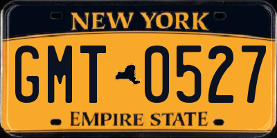 NY license plate GMT0527
