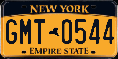 NY license plate GMT0544