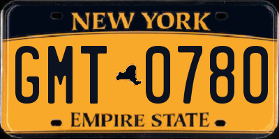 NY license plate GMT0780