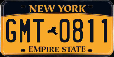 NY license plate GMT0811