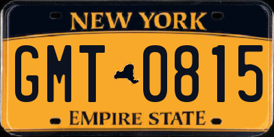 NY license plate GMT0815