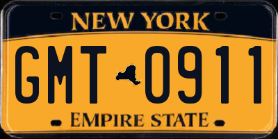 NY license plate GMT0911