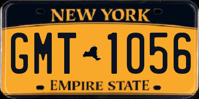 NY license plate GMT1056