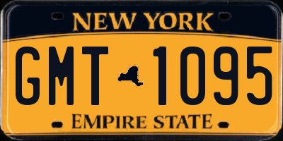 NY license plate GMT1095
