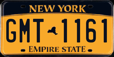 NY license plate GMT1161
