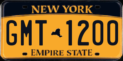 NY license plate GMT1200