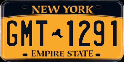 NY license plate GMT1291