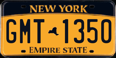 NY license plate GMT1350