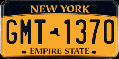 NY license plate GMT1370
