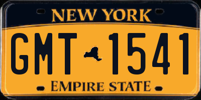 NY license plate GMT1541