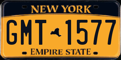 NY license plate GMT1577