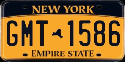 NY license plate GMT1586