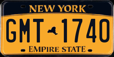 NY license plate GMT1740