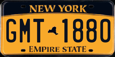 NY license plate GMT1880
