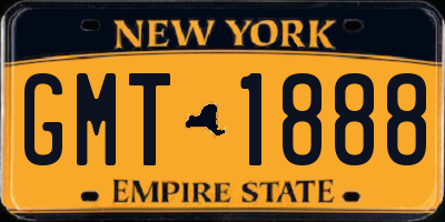 NY license plate GMT1888