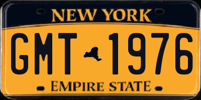 NY license plate GMT1976